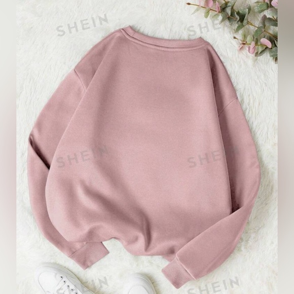 SHEIN Solid Thermal Lined Sweatshirt - Picture 2 of 2